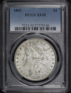 Obverse of this 1892 Morgan Dollar PCGS XF-45