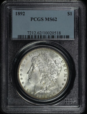 Obverse of this 1892 Morgan Dollar PCGS MS-62
