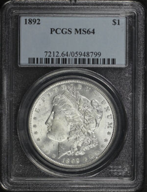 Obverse of this 1892 Morgan Dollar PCGS MS-64