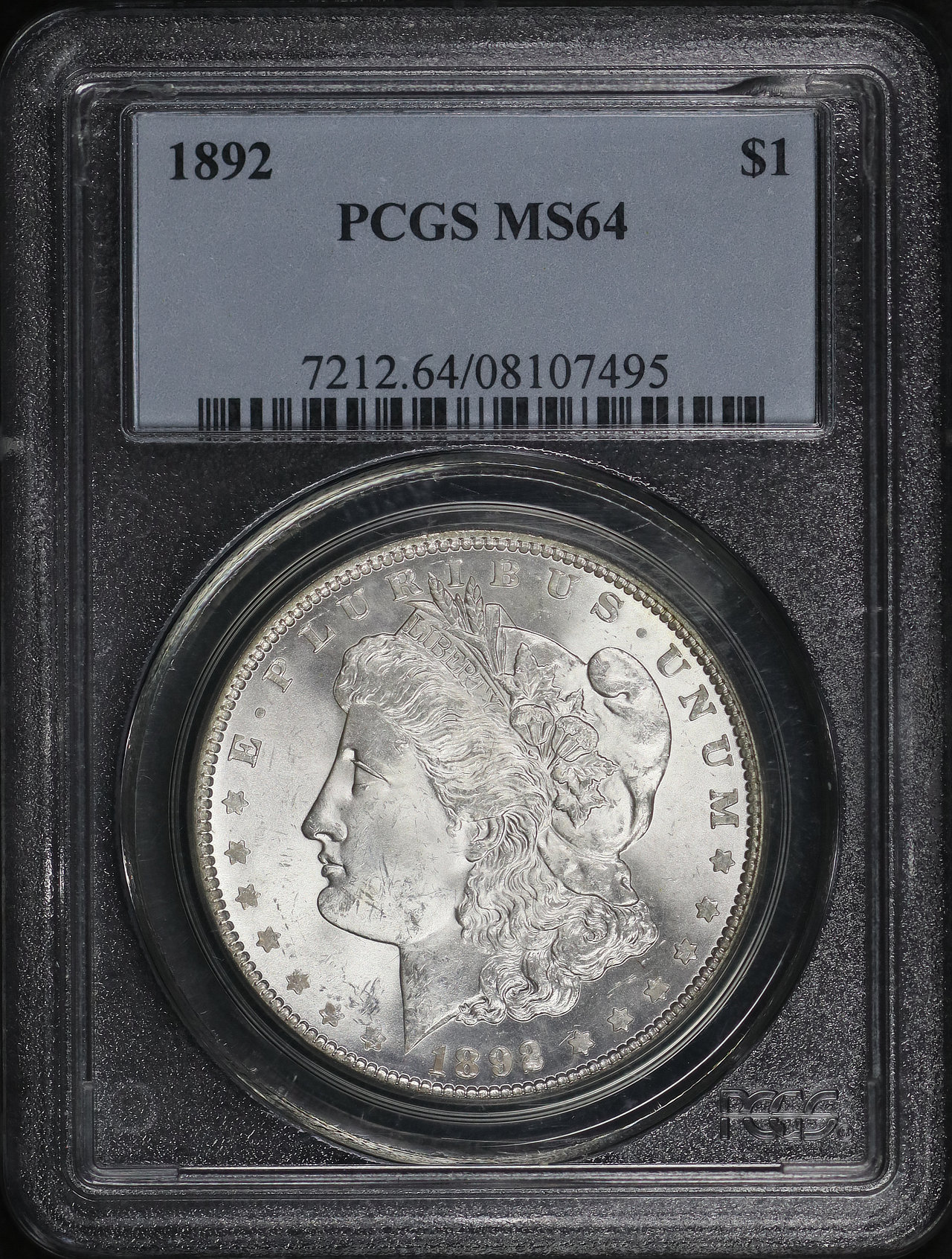 Obverse of this 1892 Morgan Dollar PCGS MS-64