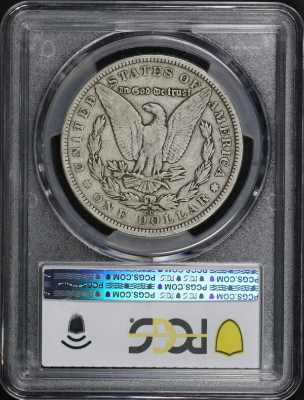 Reverse of this 1892-CC Morgan Dollar PCGS VG-08