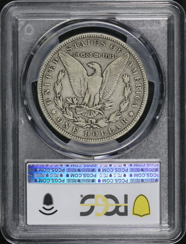 Reverse of this 1892-CC Morgan Dollar PCGS F-12