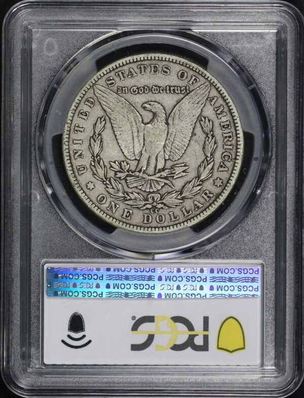 Reverse of this 1892-CC Morgan Dollar PCGS F-12