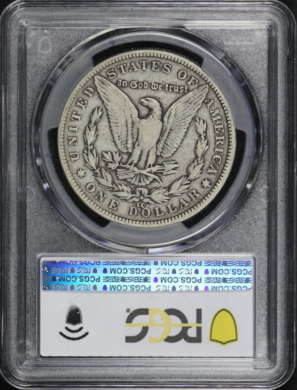 Reverse of this 1892-CC Morgan Dollar PCGS F-12