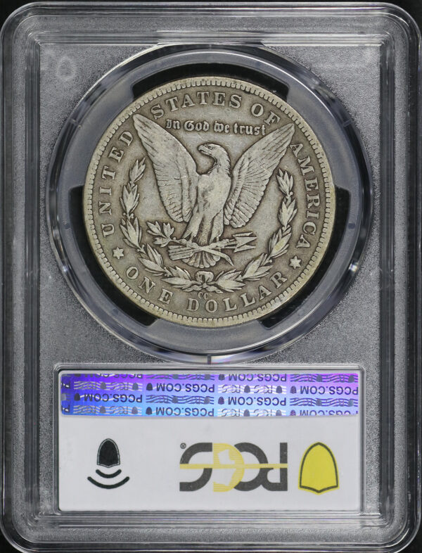 Reverse of this 1892-CC Morgan Dollar PCGS F-12