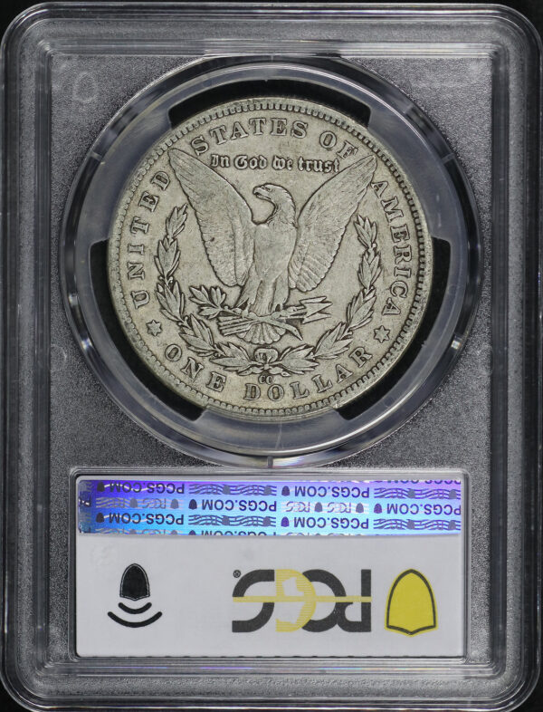 Reverse of this 1892-CC Morgan Dollar PCGS F-12