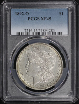 Obverse of this 1892-O Morgan Dollar PCGS XF-45