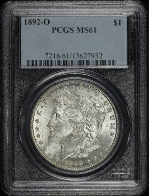 Obverse of this 1892-O Morgan Dollar PCGS MS-61