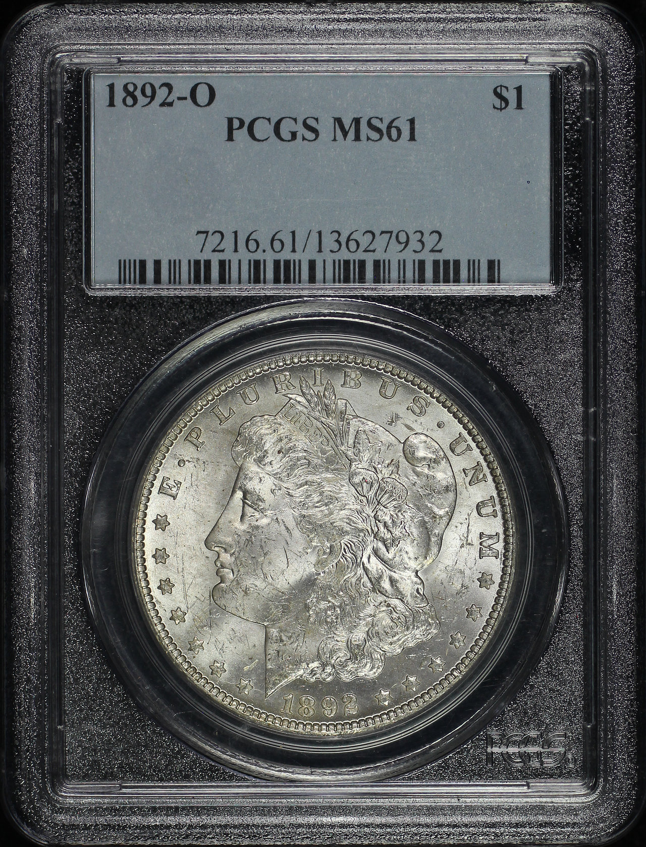 Obverse of this 1892-O Morgan Dollar PCGS MS-61