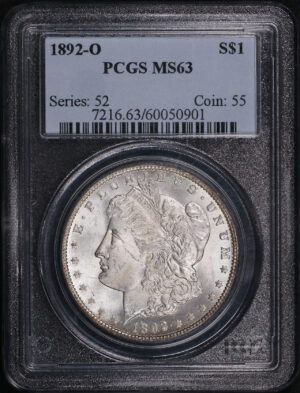 Obverse of this 1892-O Morgan Dollar PCGS MS-63