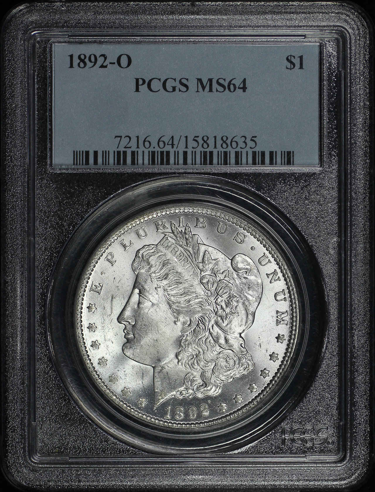 Obverse of this 1892-O Morgan Dollar PCGS MS-64