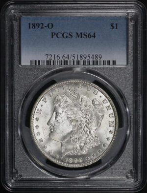 Obverse of this 1892-O Morgan Dollar PCGS MS-64