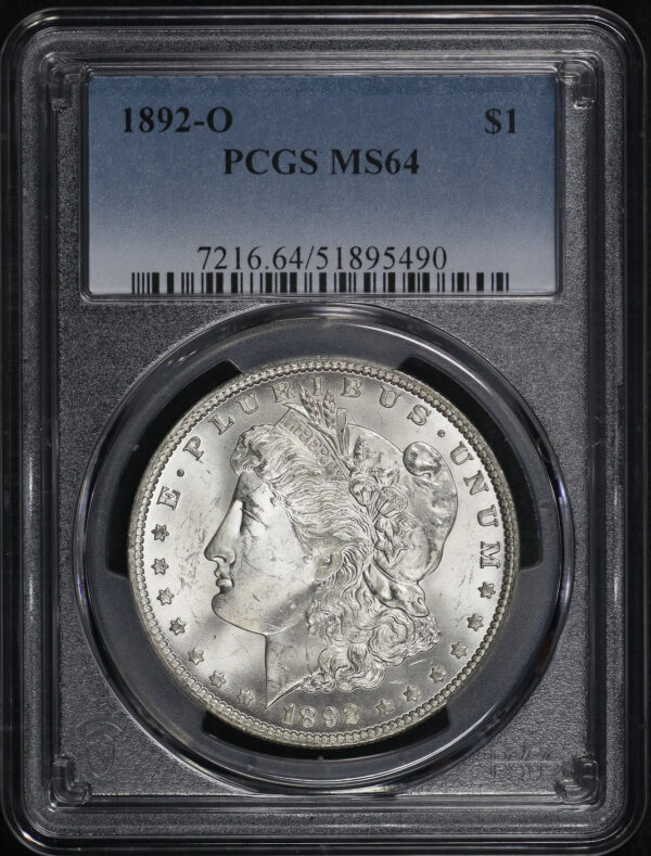 Obverse of this 1892-O Morgan Dollar PCGS MS-64