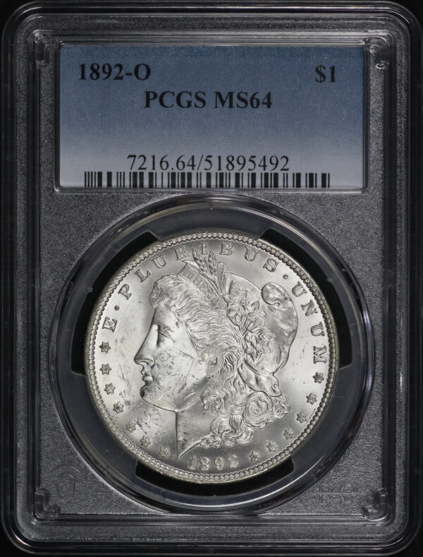 Obverse of this 1892-O Morgan Dollar PCGS MS-64