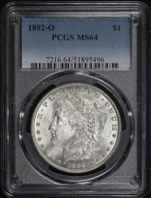 Obverse of this 1892-O Morgan Dollar PCGS MS-64