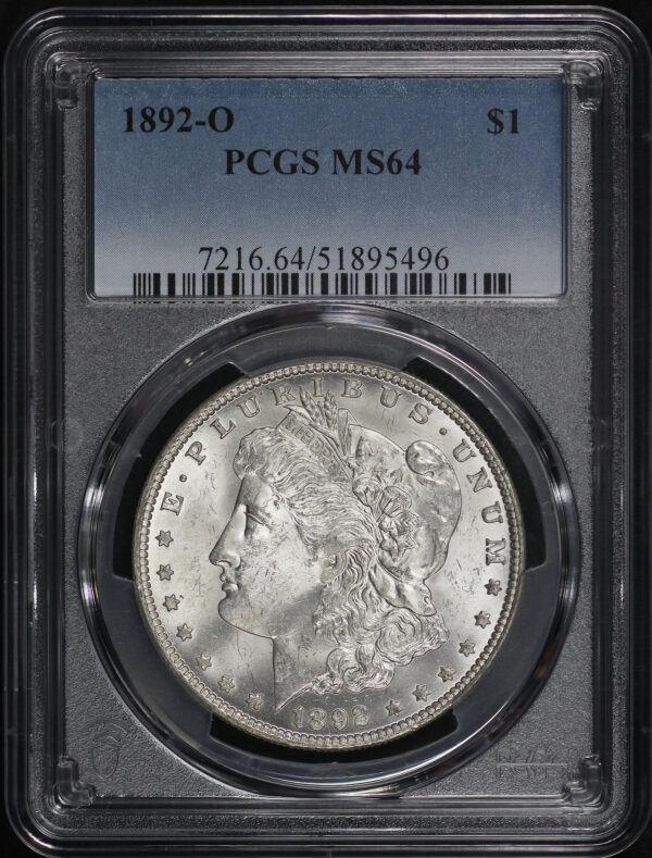 Obverse of this 1892-O Morgan Dollar PCGS MS-64