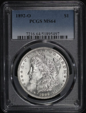 Obverse of this 1892-O Morgan Dollar PCGS MS-64