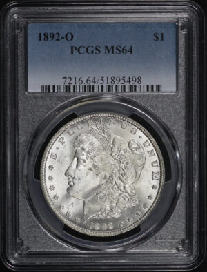 Obverse of this 1892-O Morgan Dollar PCGS MS-64