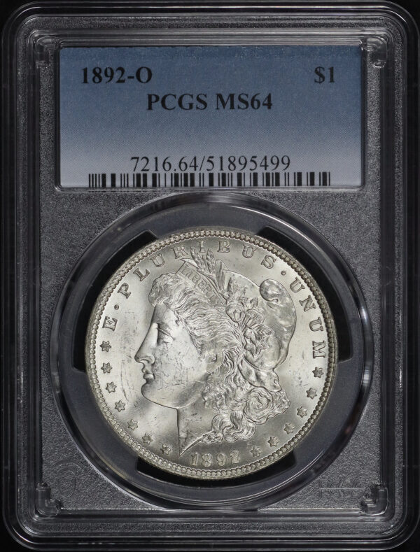 Obverse of this 1892-O Morgan Dollar PCGS MS-64