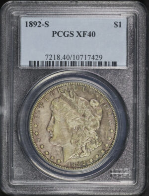 Obverse of this 1892-S Morgan Dollar PCGS XF-40