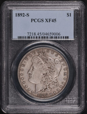 Obverse of this 1892-S Morgan Dollar PCGS XF-45