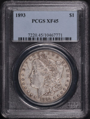 Obverse of this 1893 Morgan Dollar PCGS XF-45