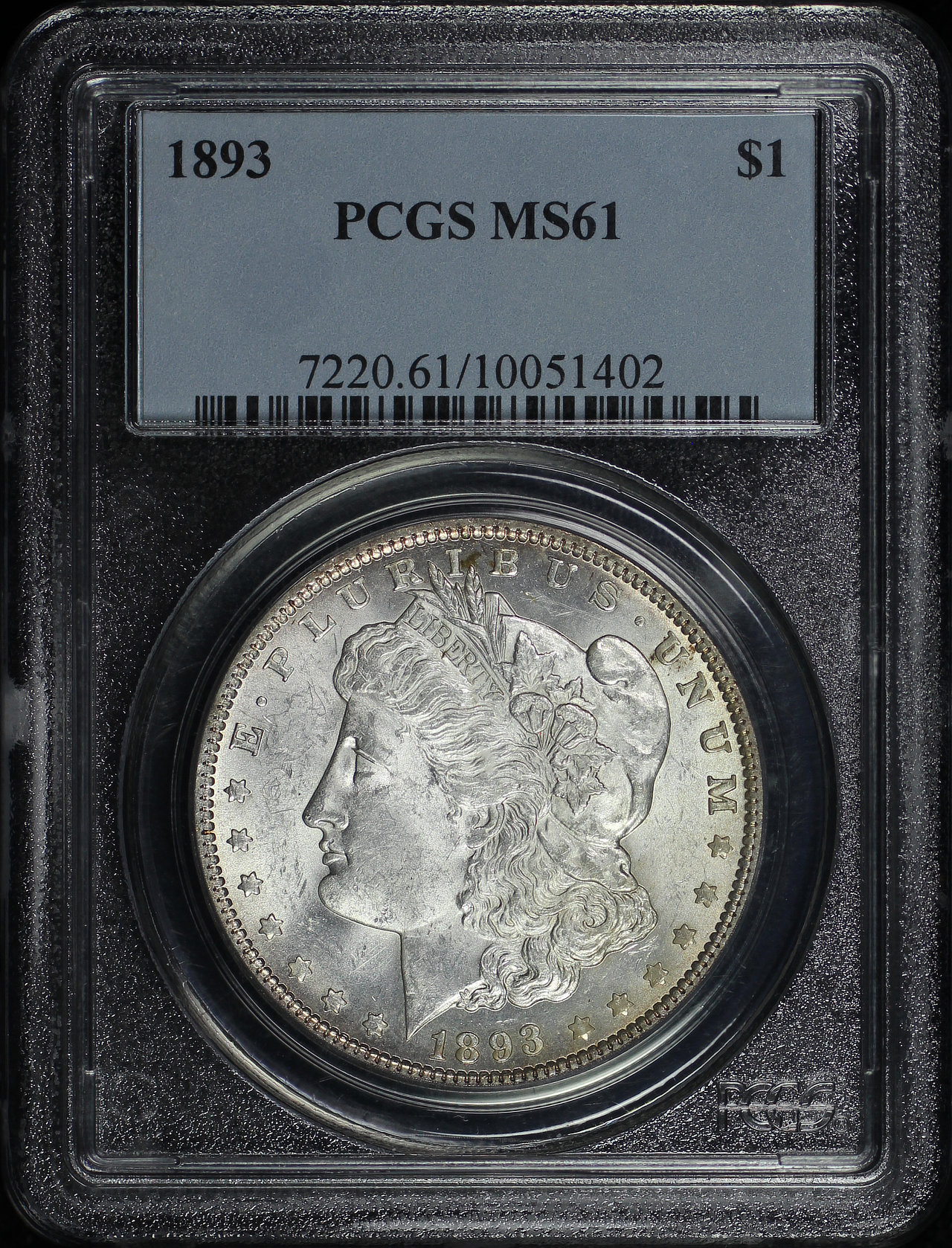 Obverse of this 1893 Morgan Dollar PCGS MS-61