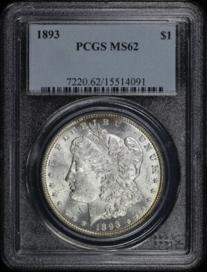 Obverse of this 1893 Morgan Dollar PCGS MS-62