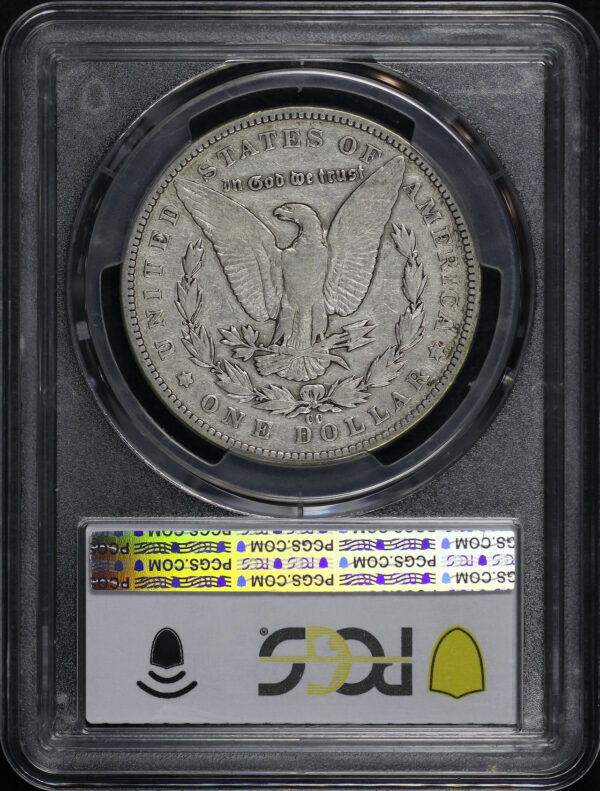 Reverse of this 1893-CC Morgan Dollar PCGS F-12