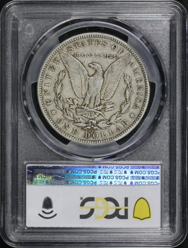 Reverse of this 1893-CC Morgan Dollar PCGS F-12