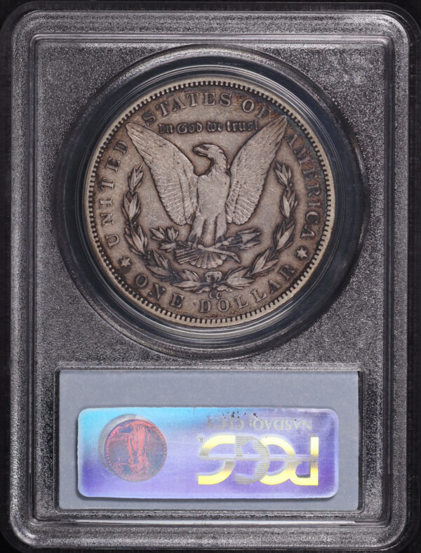 Reverse of this 1893-CC Morgan Dollar PCGS VF-35