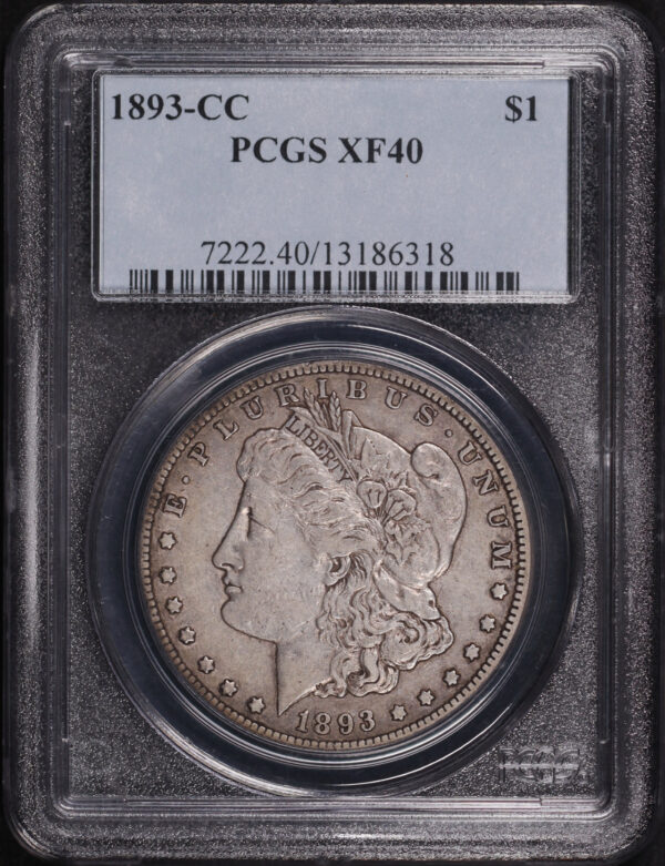 Obverse of this 1893-CC Morgan Dollar PCGS XF-40