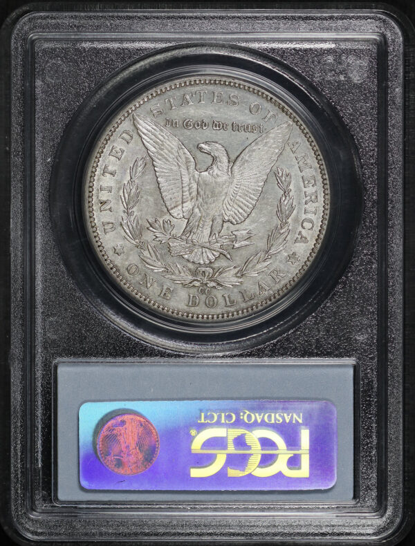 Reverse of this 1893-CC Morgan Dollar PCGS AU-50