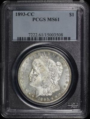 Gallery image of this 1893-CC Morgan Dollar PCGS MS-61