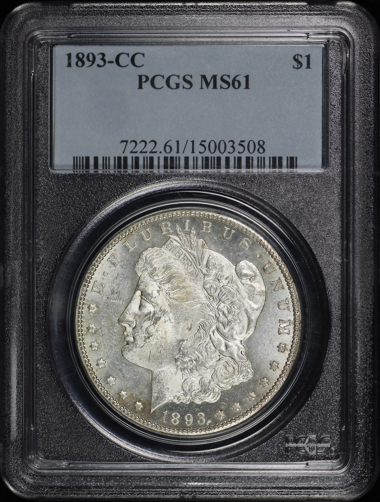 Gallery image of this 1893-CC Morgan Dollar PCGS MS-61