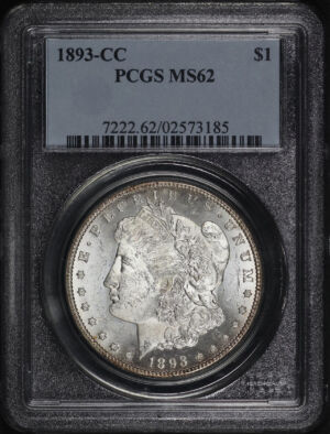 Obverse of this 1893-CC Morgan Dollar PCGS MS-62