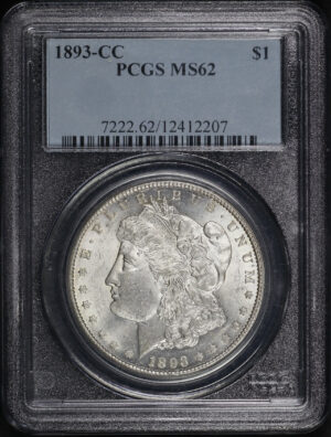 Obverse of this 1893-CC Morgan Dollar PCGS MS-62
