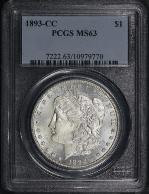 Obverse of this 1893-CC Morgan Dollar PCGS MS-63
