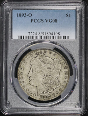 Obverse of this 1893-O Morgan Dollar PCGS VG-08