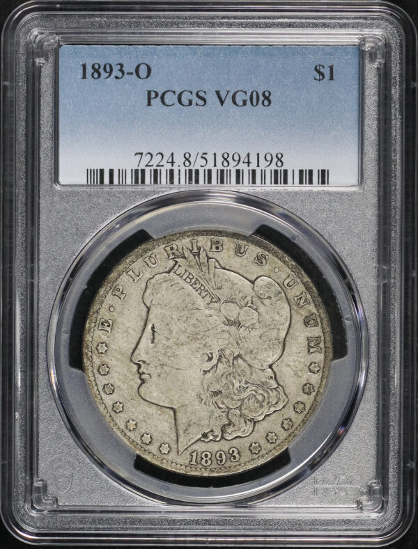 Obverse of this 1893-O Morgan Dollar PCGS VG-08