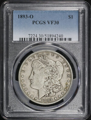 Obverse of this 1893-O Morgan Dollar PCGS VF-30