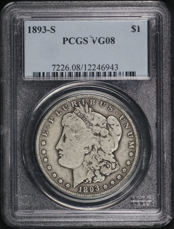 Obverse of this 1893-S Morgan Dollar PCGS VG-08