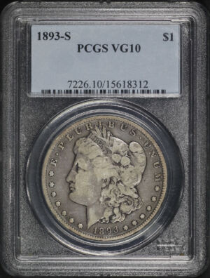 Obverse of this 1893-S Morgan Dollar PCGS VG-10