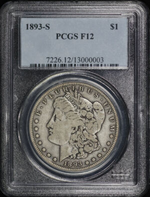 Obverse of this 1893-S Morgan Dollar PCGS F-12