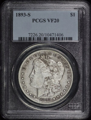 Obverse of this 1893-S Morgan Dollar PCGS VF-20