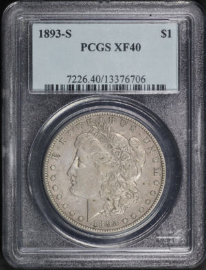 Obverse of this 1893-S Morgan Dollar PCGS XF-40