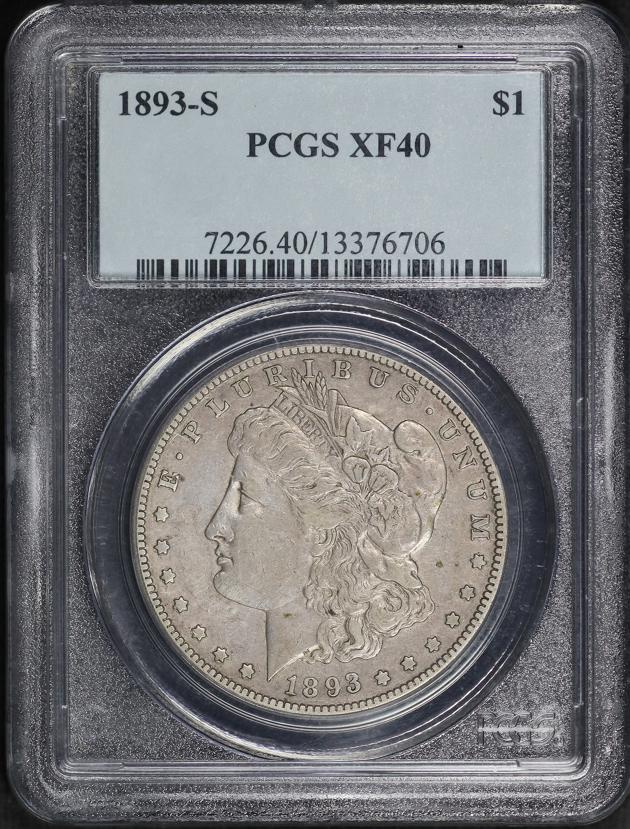 Obverse of this 1893-S Morgan Dollar PCGS XF-40