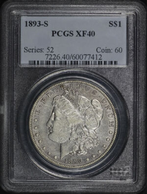 Obverse of this 1893-S Morgan Dollar PCGS XF-40