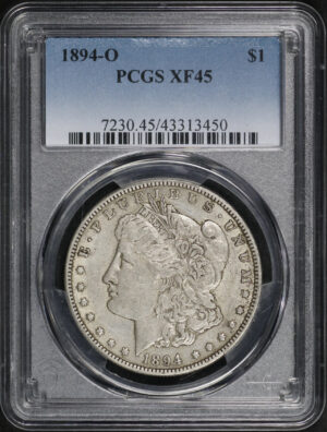Obverse of this 1894-O Morgan Dollar PCGS XF-45