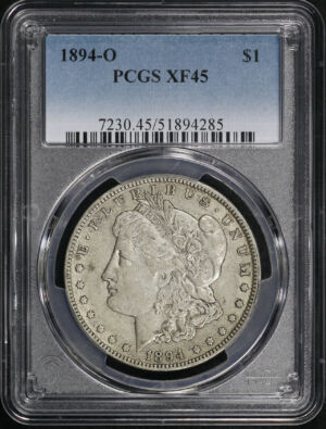 Obverse of this 1894-O Morgan Dollar PCGS XF-45